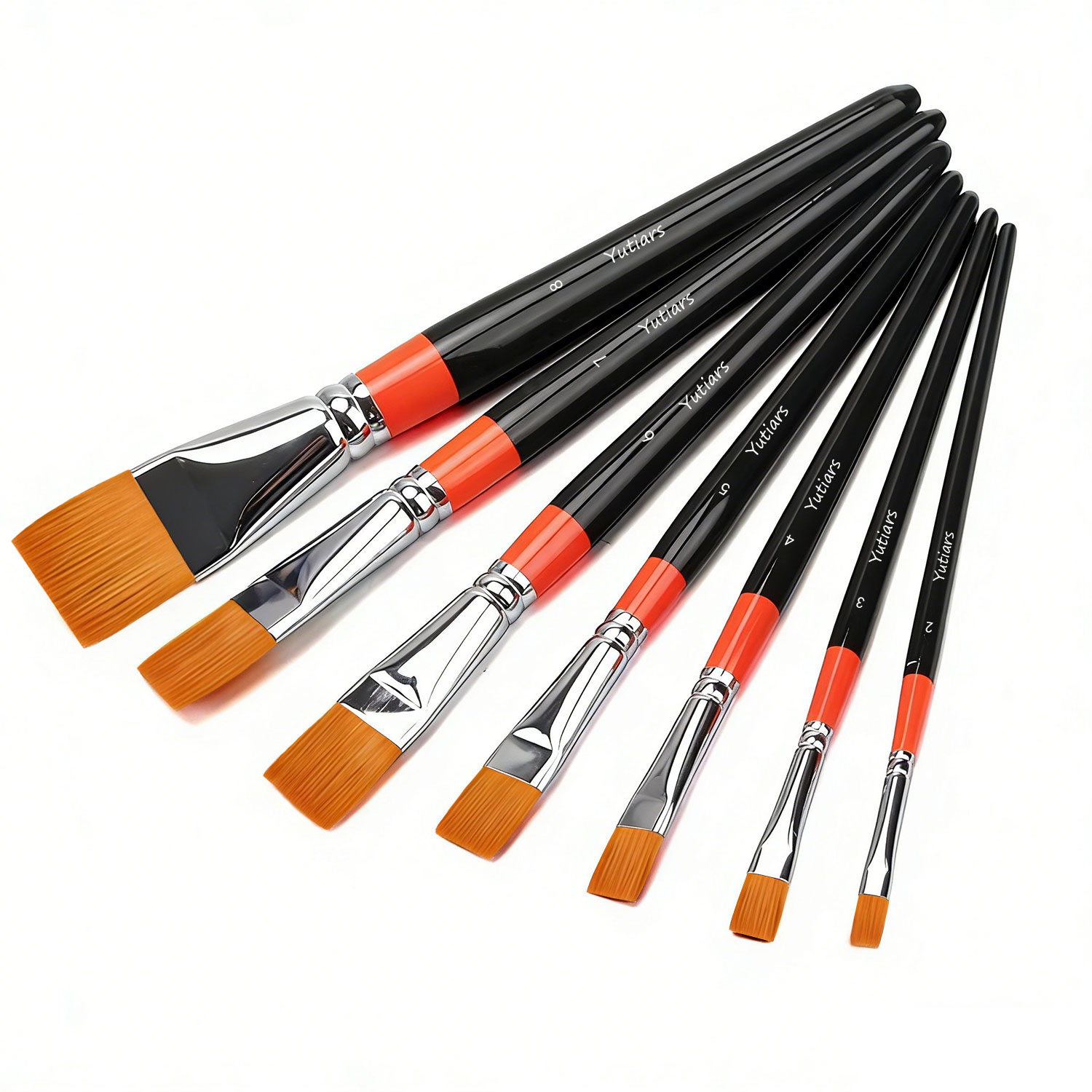 Gouache Paint Set - 8 Buah Set Kuas Cat Datar