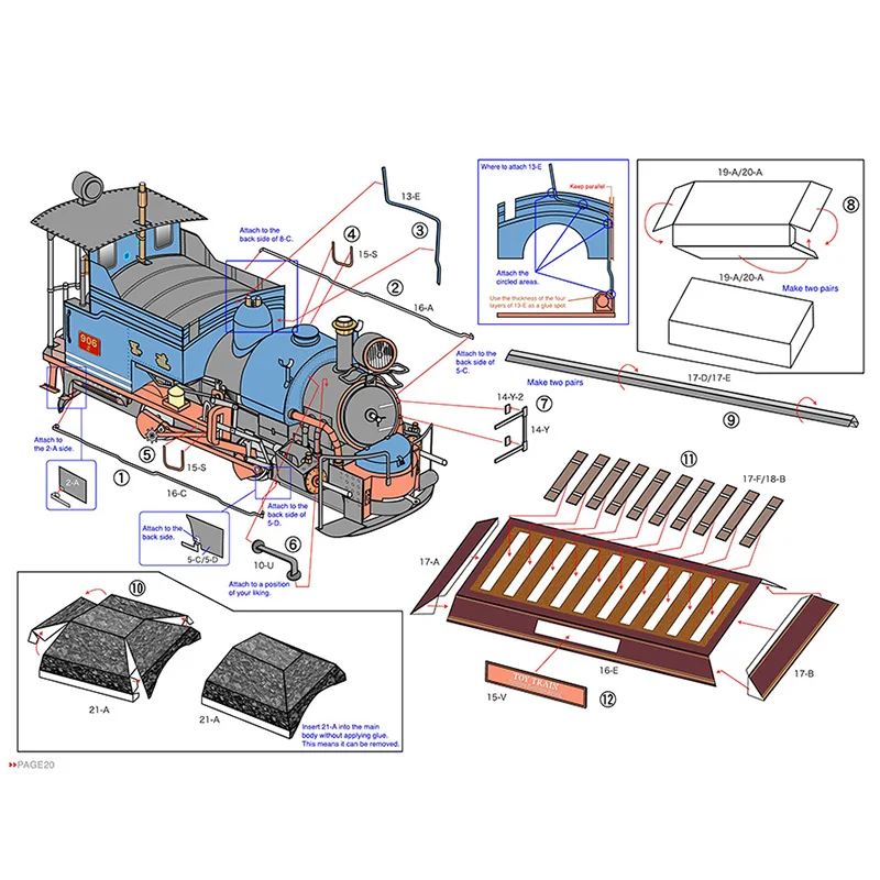 Lokomotif Uap Kereta Klasik Bu - Art Craft Cardboard ulasan dan harga